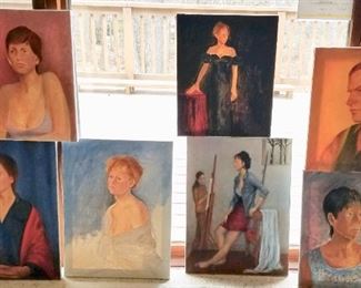 Original Artwork, Oil Painted Portraits on Canvas, $45 ea