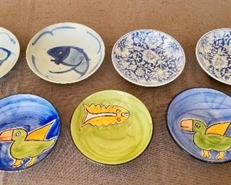 Pottery from China, Japan & Portugal-A. Santos  $10-20 ea