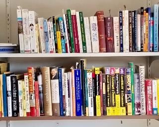 Assorted Books $1 Paperbacks, $2 Hardcover, asst $ on Special Books.  Lamp, $10