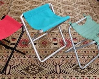 Folding Canvas Seats, $10 ea
