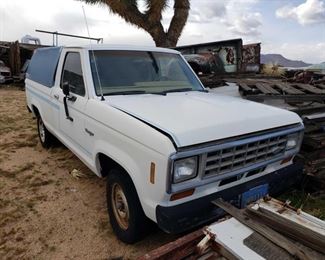 1048	

1984 Ford Ranger
Year: 1984
Make: Ford
Model: Ranger
Vehicle Type: Pickup Truck
Mileage: 38,630 TMU
Plate:
Body Type: 2 Door Cab; Regular
Trim Level: Base
Drive Line: RWD
Engine Type: L4, 2.3L (140 CID); SOHC
Fuel Type: Gasoline
Horsepower:
Transmission: Manual
VIN #: 1FTBR10AXEUD64844

Features and Notes:
Clean california title in hand.Currently on non op.
DMV fees: $59 for non op and $70 Doc fees.
Ok to sell.
On non op.
Have Title.