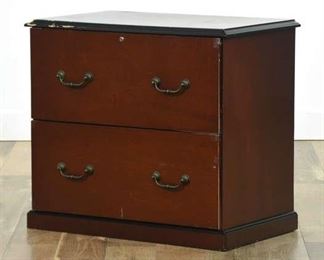 Solid Cherry Wood File Cabinet Storage Console