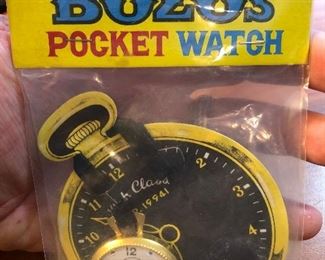 Vintage bozo pocket watch mint in original package 