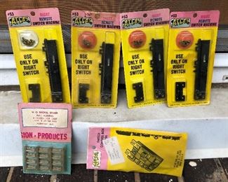  Lot of model train accessories New old stock remote machine switch and more by atlas