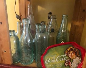 Vintage blob top bottles