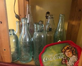 Vintage blob top bottles 