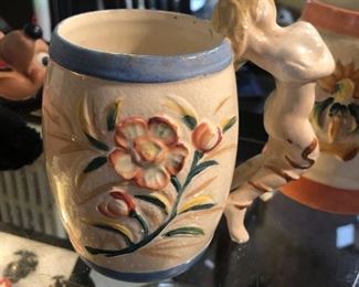 1940s Risqué female figure Mug made in Japan 1940s 