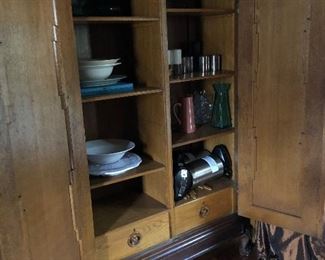 Beautiful antique armoire continued.. contents not included