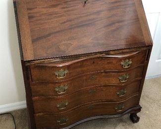 Secretary $250.00.  Dimensions:  42 high x 36 wide x 18 deep.  AS IS.... needs a screw...see corresponding picture