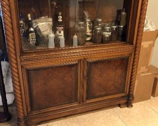 China cabinet $300.00  Dimensions: 56 high x 51 wide x 17 deep