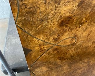$5000
Traditional Dining Table by Baker Furniture Burlwood Brass Inlay
DIMENSIONS
132ʺW × 62ʺD × 31ʺH