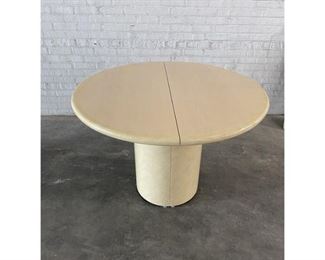 1980s Karl Springer Style Lacquered Goat Skin and Wood Dining Room Table Table includes 3 leaves
$1,995
DIMENSIONS
44ʺW × 44ʺD × 33ʺH
leaves add 19.5 inches each to table length