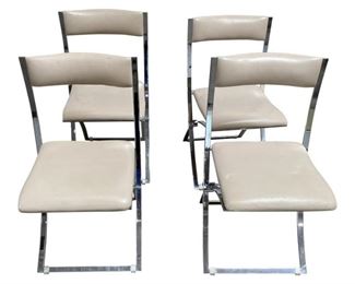 1970s Chrome Folding Chairs by Marcello Cuneo for Mobel Italia- Set of 4
$1,995
DIMENSIONS
18ʺW × 23.5ʺD × 35ʺH
Seat Height 18 inches