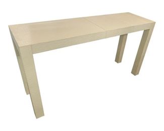 Karl Springer Style White Crocodile Embossed Leather Console Table
$1,795
