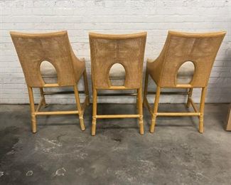 Mid-Century Barbara Barry for McGuire Caned Barstools- Set of 3
Price:$1,495
DIMENSIONS
22ʺW × 19.5ʺD × 42ʺH
SEAT HEIGHT
26.0 inches