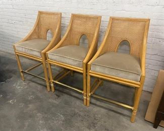 Mid-Century Barbara Barry for McGuire Caned Barstools- Set of 3
Price:$1,495
DIMENSIONS
22ʺW × 19.5ʺD × 42ʺH
SEAT HEIGHT
26.0 inches
