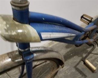 Vintage Ladies Sears Cruiser Blue 26" single speed blue bike white seat (needs tire & restoration) Was $195 Now $150