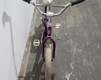 Vintage Bike Shop Schwinn girls 16" purple bike white seat front white tire back black tire Was $95 Now $60