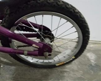 Vintage Bike Shop Schwinn girls 16" purple bike white seat front white tire back black tire Was $95 Now $60