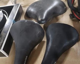 Assorted used vintage bicycle seats Call