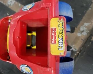 Fisher Price Little People Winners Circle Battery operated vehicle. (battery terminals needs a cleaning  not working ) Call