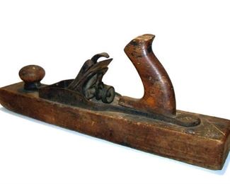 Lot 11. Rare Late mechanical 1800s Antique Wood Plane 15-1/2" Woodworking Vintage Tool $15
