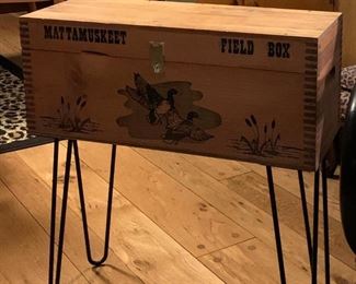 Lot 34. Vintage Mattamuskeet Field Box Side Table MCM - $145 
