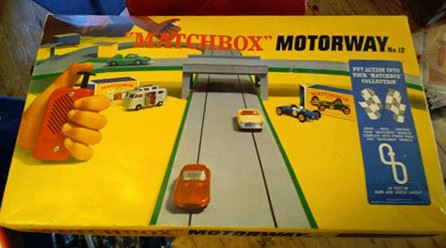Lot 35.  Vintage 1967 Matchbox Motorway. Great condition-everything is complete except for the 2 cars. $35