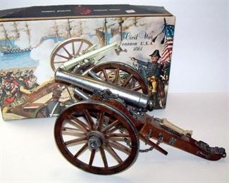 Lot 37. Vintage replica model of Civil War Cannon $50