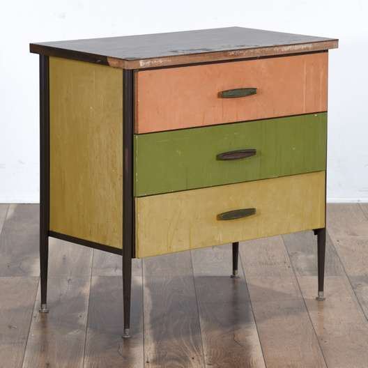 Mid Century Modern Tri-Color Chest Of Drawers