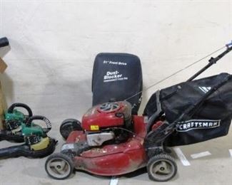 Leaf blowers and Craftsman push mower