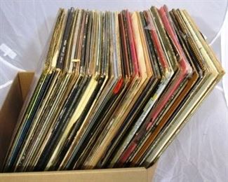 Box lot of vintage vinyl Records