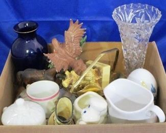 Box lot of assorted glass