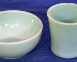Vintage Fire King Jadeite mug & bowl