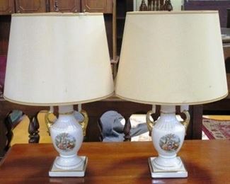 Pair of Porcelain lamps