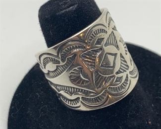 Size 7.5 Wide Sterling Band $20 #205