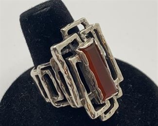 Size 7.5 Sterling Silver Statement Ring $25 #207