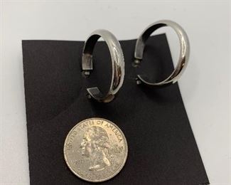 Sterling Hoops with lever Post $15 #217