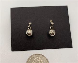 Sterling earrings with posts and replacement backs $6 #218