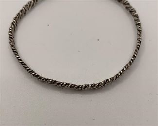 #243   2.5" diameter  Sterling Bangle $10