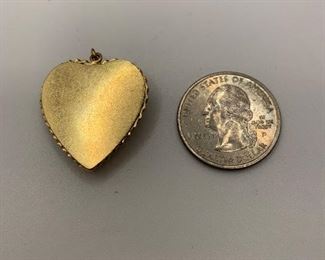 14K 6.7g TW locket charm with genuine diamond $225  #260