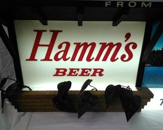 Front of Hamms Beer Sign