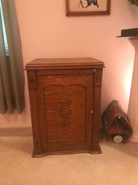 Franklin treadle sewing machine in a rare parlor cabinet