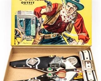 Vintage Real Texan Outfit Cap Guns W/ Original Box

