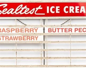 Sealtest Porcelain Ice Cream Advertising Sign
