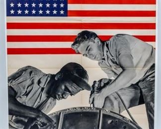 WWII Military Poster United We Win

