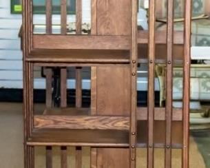 Antique Mission Style Rotating Tall Book Case
