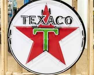 Huge Texaco Neon Sign in Crate
