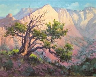 Art Original “Sedona Sunset” Harold Lloyd Lyon
