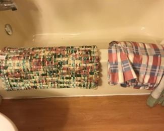 Rug and shower curtain